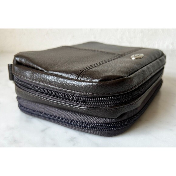 Bible Cover Brown LuxLeather Zippered Cover - Two-Fold with Carry Handle-Notepad - Picture 8 of 8